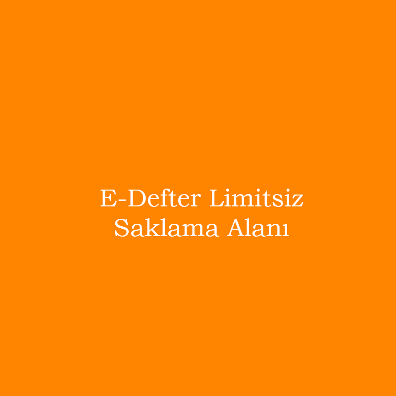 E-Defter Limitsiz Saklama Alanı Ücreti (Yıllık)